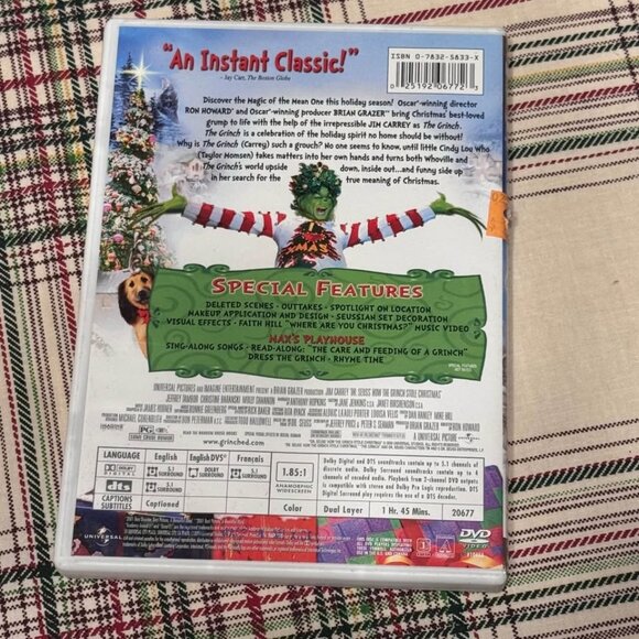 Collector's Edition DVD 2000 Movie Dr. Seuss' How the Grinch Stole Christmas - Picture 4 of 8